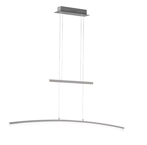 WOFI Lampadario a Sospensione Integriert, 28 W, Argento