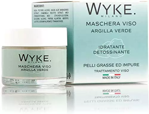 WYKE.MILANO - Maschera Viso ARGILLA VERDE, 100% naturale