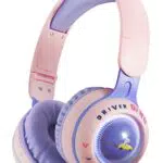 XtenKea Cuffie per Bambini Bluetooth con luce LED e Microfono, viola