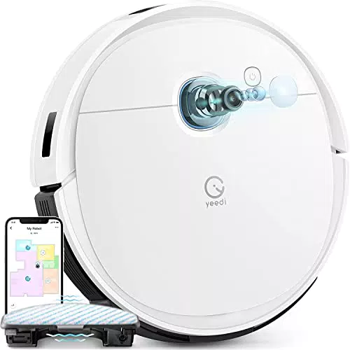 yeedi vac 2 pro, robot aspirapolvere e lavapavimenti con mappatura, bianco