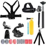 YEHOLDING 13-in-1 Kit Accessori per Action Cam Compatibile con GoPro Hero 11 10 9 8 Max 7 6 5 4 Black SJ4000 e Altre Fotocamere Sportive