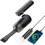 ZKSIND Mini Aspirapolvere Portatile Senza Fili per Auto con Torcia LED, nero