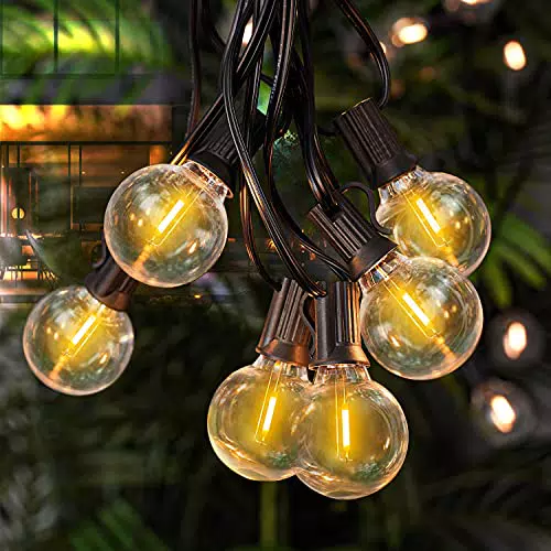 Zorela Catena Luminosa Esterno, 9.5M/30Ft G40 Luci da Esterno Giardino con 25+2 G40 LED Lampadine Infrangibile