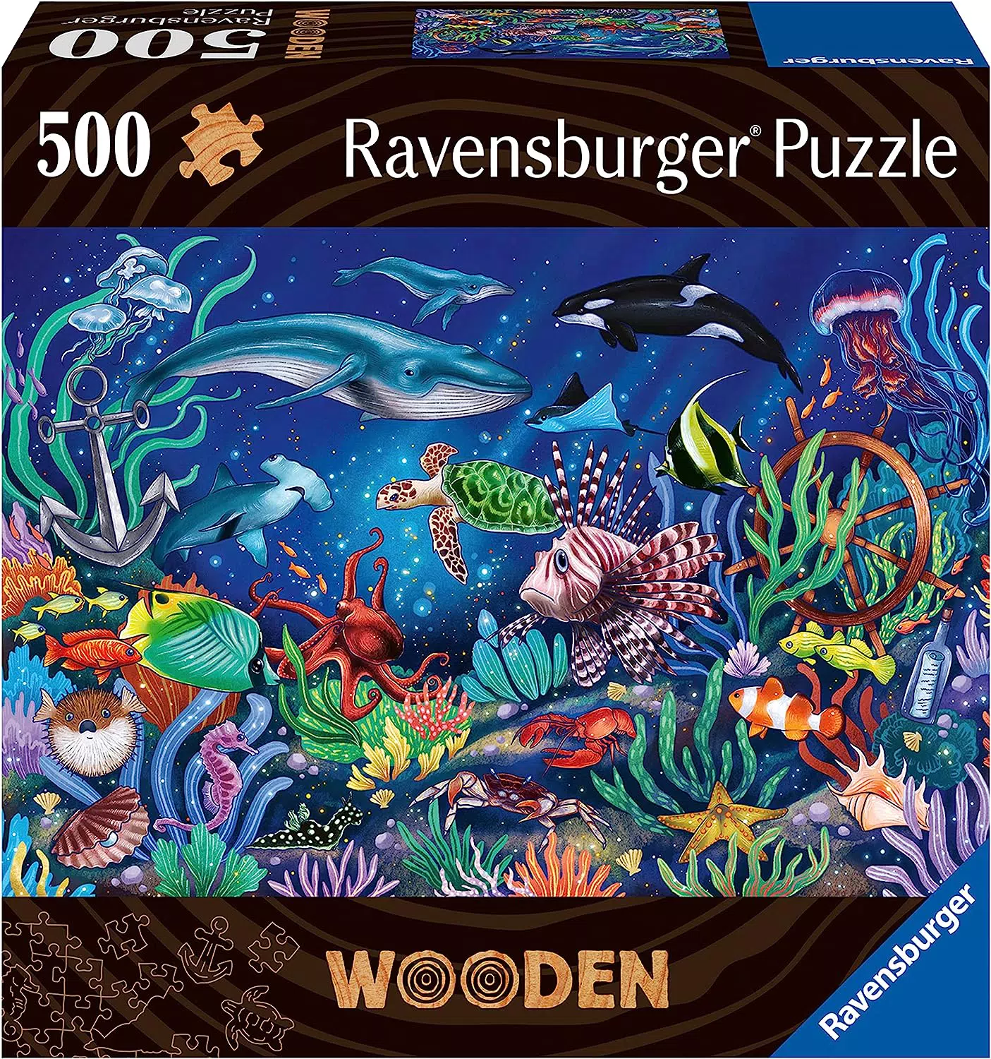 Ravensburger - Puzzle di legno Cottage, 500 Pezzi