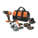 AEG JP18J2-X02B Kit Combinato a Batteria 18V Trapano Avvitatore a Percussione + Sega Circolare