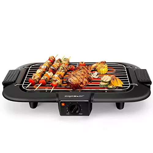 Aigostar Griglia Barbecue Elettrica da Tavolo, Nero