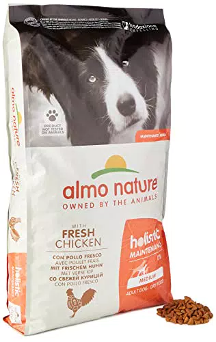 almo nature Holistic Maintenance Medium con Pollo Fresco - crocchette Premium per Cani Adulti con Carne Fresca - Sacco 12kg