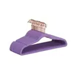 Amazon Basics - Confezione da 30 grucce con superficie antiscivolo in velluto - Viola/Oro rosa