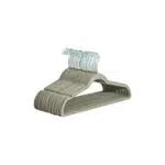 Amazon Basics - Gruccia in velluto con portapantaloni, 30 pezzi, Grigio
