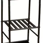 Amazon Basics Scaffale a 5 ripiani con cestello, Nero