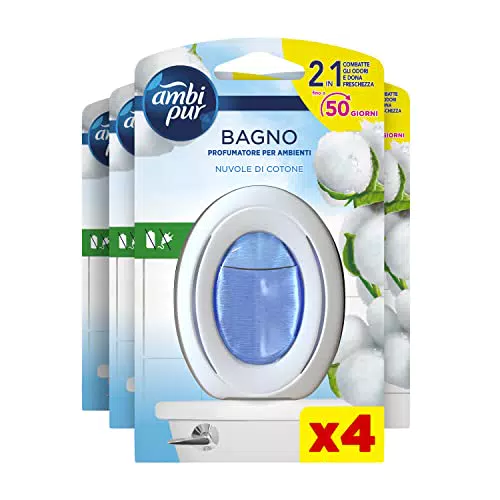 Ambi Pur Bagno, Profumatore Per Ambienti, 4 Profumatori