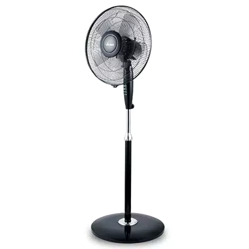 Ardes Ventilatore A Piantana Silenzioso, 40 Cm, Oscillante Con Altezza E Inclinazione Regolabile, Nero