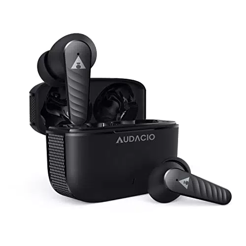Audacio- Cuffie Bluetooth 5.0 Auricolari Wireless Stereo HiFi Cuffia Senza Fili 24 Ore di Riproduzione In-Ear Cuffie