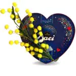 Baci Perugina Confezione Regalo con Ramo Di Mimose Artificiali