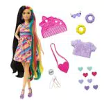 Barbie - Super Chioma Bambola Petite con abito a cuori