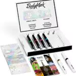 BIC BodyMark, Kit Tattoo Temporanei, 6 Pennarelli Tatuaggi Temporanei + 9 Stencil + 1 Lookbook Creativo