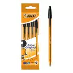 BIC Cristal Original Fine 4 Penne a Sfera con Punta Fine - Nere