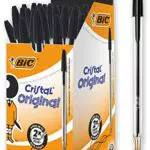 BIC Cristal Original, Penne Nere a Sfera, Punta Media