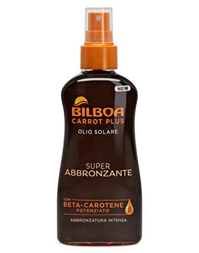 Bilboa Carrot Plus, Olio Solare Spray Super Abbronzante con Betacarotene e Olio di Avocado per una Abbronzatura Intensa e Duratura