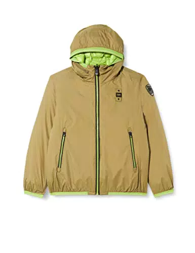 Blauer Giubbino corto reversibile con cappuccio, verde fieno, XL