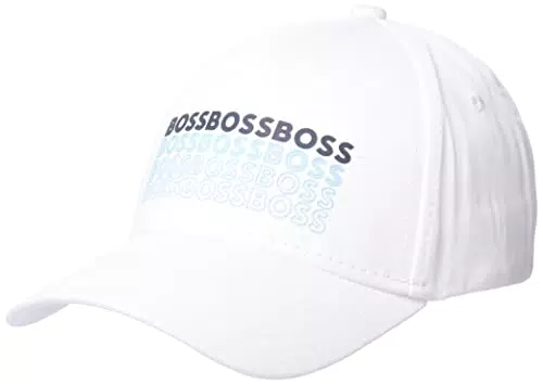 BOSS cap-High Tech Prep Cappellino, Bianco 100, Taglia Unica Uomo