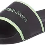 Calvin Klein Jeans ciabatta a fascia, nero/verde, 38.5