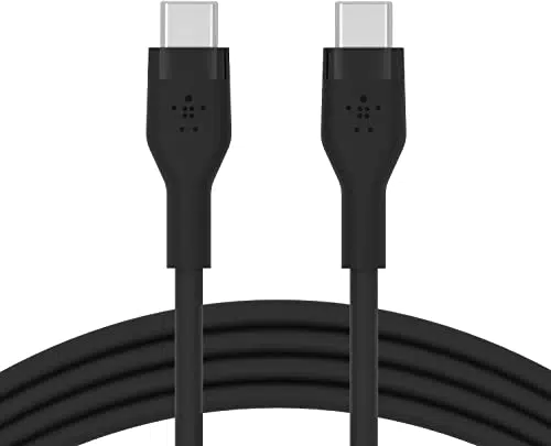 Cbl Silicone USB-C X2 3M noir