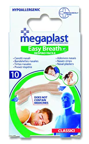 Cerotti nasali color pelle 10pz da 5, 6cm x 1, 8cm, cerotti per naso respira bene favoriscono la respirazione e aiutano a ridurre il russare
