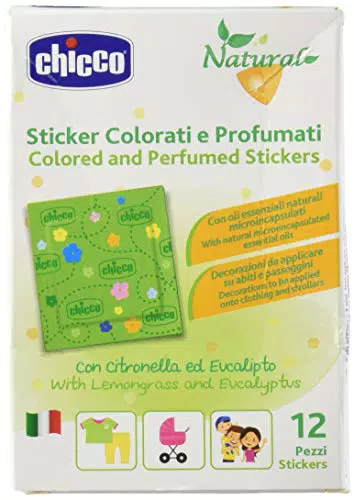 Chicco Natural Cerotti Sticker Colorati Profumati alla Citronella e Eucalipto