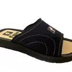 Ciabatta fascia uomo estiva leggera con sottopiede in legno tacco 2