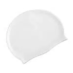 CLISPEED Cuffie da Nuoto in Silicone per Capelli Lunghi, bianco