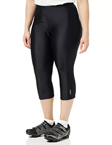 CMP - Pantaloni bike a ¾ da donna, Nero, 42