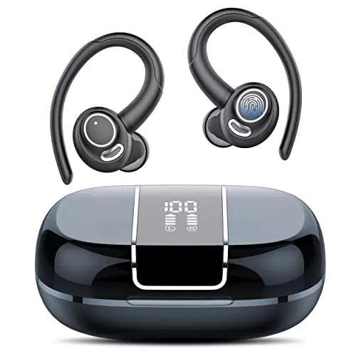 Csasan Cuffie Bluetooth Sport, Auricolari Bluetooth Sport Senza Fili In Ear Cuffie Wireless Running con HiFi Stereo Mic