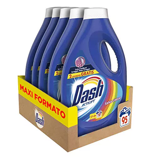 Dash Detersivo Lavatrice Liquido, 95 Lavaggi, Specifico per Capi Colorati