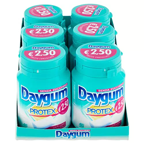 Daygum Protex Chewing Gum Senza Zucchero, Gusto Menta