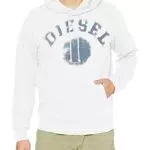 Diesel Felpa Uomo, S, bianco