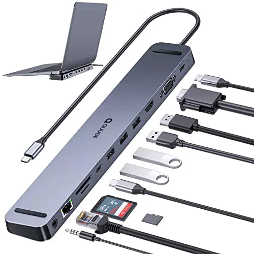 Docking Station USB C 11 in 1, QUUGE Hub USB C per Laptop/ipad/Cellulare