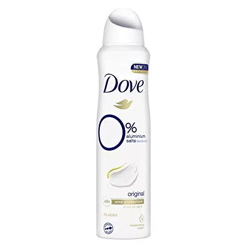 Dove 0% Sali Deodorante Spray Senza Sali di Alluminio Original 150 ml