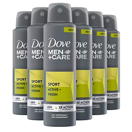 Dove Men+Care Deodorante Spray Sport Active, 6 pezzi da 150 ml