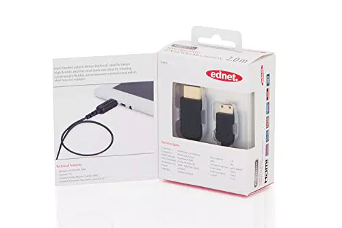 Ednet 84459 cavo di collegamento HDMI ad alta velocità