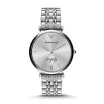 Emporio Armani Orologio Uomo, movimento al quarzo, cassa in acciaio inossidabile da 40 mm con bracciale in acciaio inossidabile