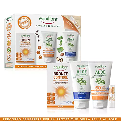 Equilibra Solari, Cofanetto Suncare Specialist, Integratore Alimentare Bronze Control