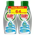 Fairy Gel Detersivo Lavastoviglie - 64 Lavaggi - 2 bottiglie da 32 lavaggi - Limone