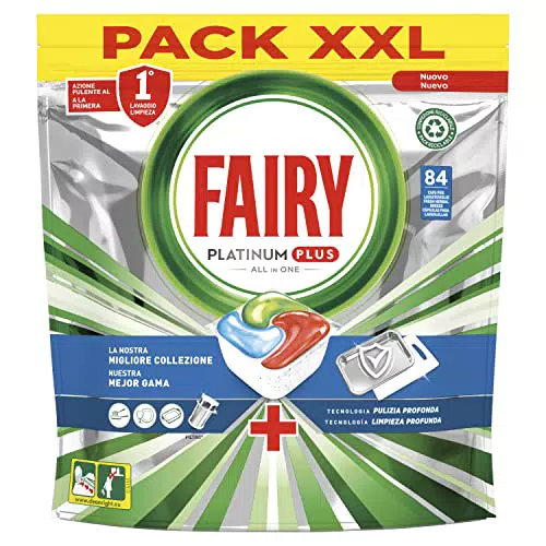 Fairy Platinum Detersivo Pastiglie Lavastoviglie Plus, 84 Capsule