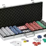 set da poker Texas Hold 'EM con custodia in alluminio