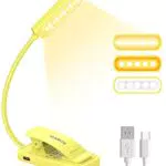 GARITE Lampada da Lettura Ricaricabile USB con 10 LED e 3 Modalità Dimmerabile