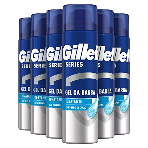 Gillette Series GEL DA BARBA IDRATANTE Con Burro Di Cacao