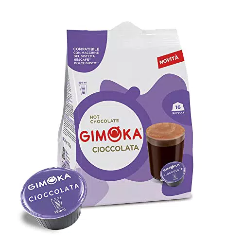 Gimoka - 64 Capsule Compatibili con Macchinetta Caffè Nescafé Dolce Gusto - Gusto Cioccolata