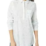 Goodthreads Camicetta a Maniche Lunghe in Cotone da donna, acquerello, XXL