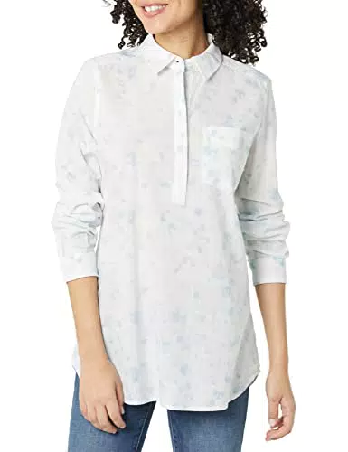 Goodthreads Camicetta a Maniche Lunghe in Cotone da donna, acquerello, XXL